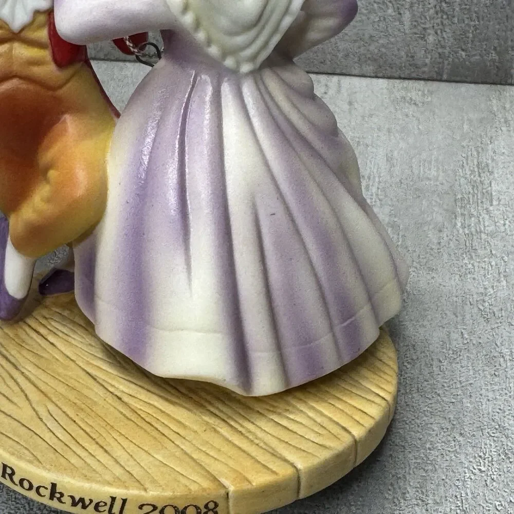 Curtis Publishing Norman Rockwell Inspired 2008 Christmas Ornament Man Woman - Picture 13 of 13